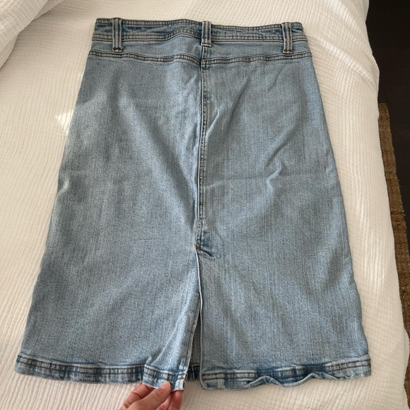 Smart Set Denim Midi Skirt - Picture 2 of 3
